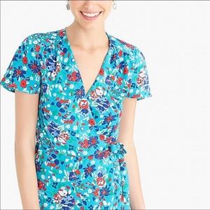 Jcrew floral wrap dress NWT sz 4